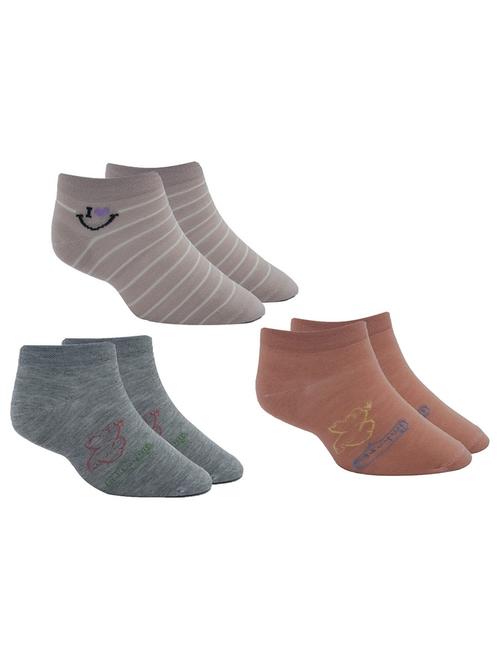 women pack of 3 cotton ankle length socks - 20538631 - Very Small Image - 1