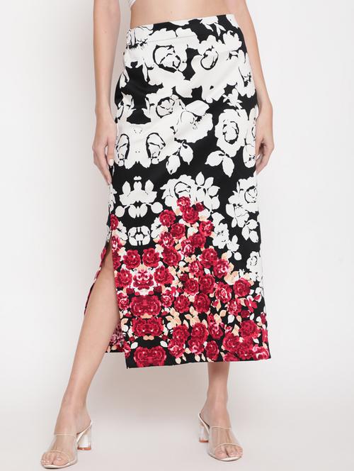 multicolored cotton floral skirt - 20538693 - Very Small Image - 1
