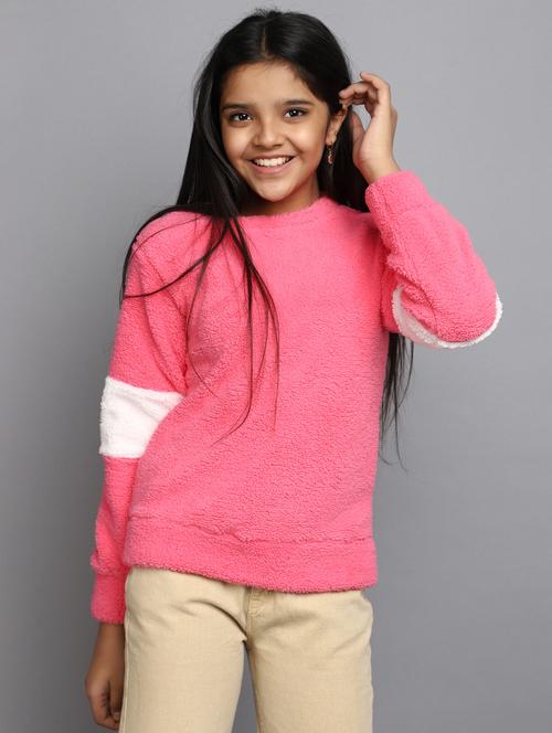 girls long sleeved color block sweatshirt - 20538821 - Very Small Image - 1