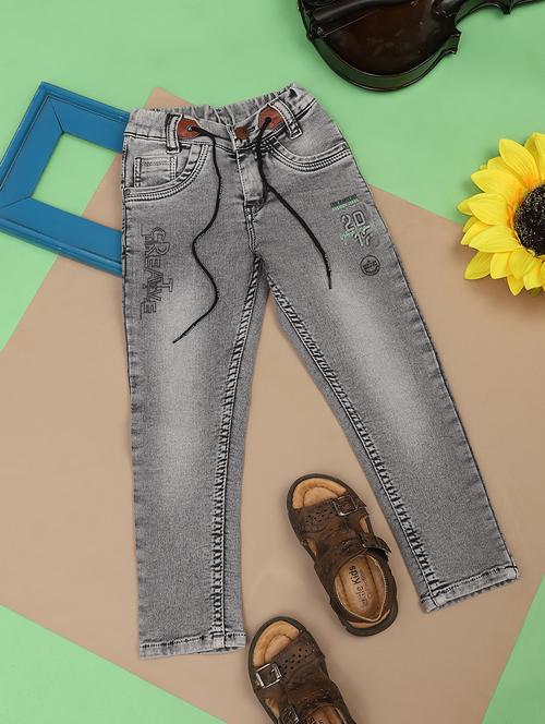 boy's embroidered slim fit jeans - 20539049 - Very Small Image - 1
