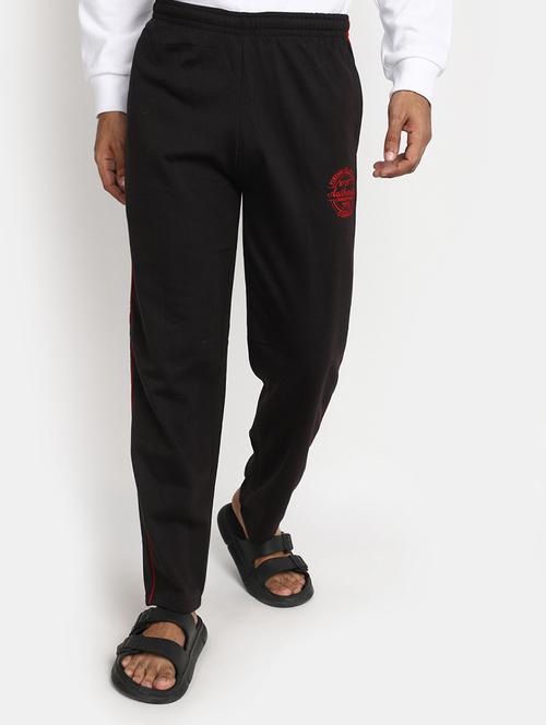 men black cotton full length track pants - 20539211 - Very Small Image - 1