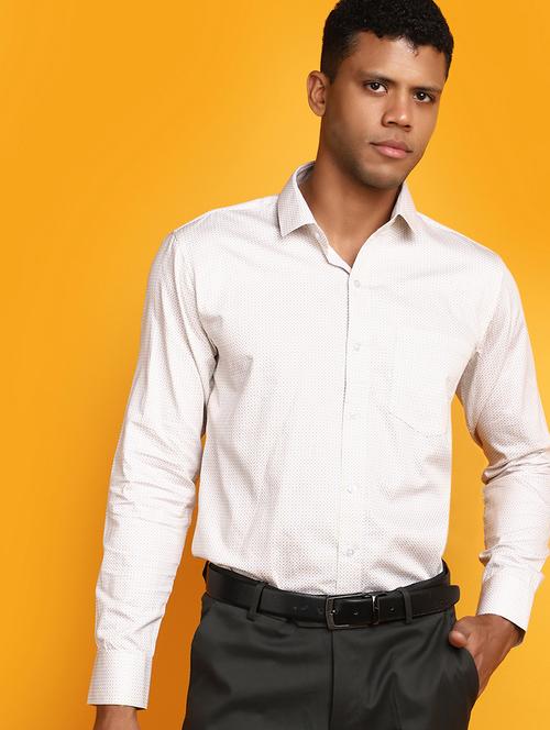 men printed cotton formal shirt - 20539542 - Very Small Image - 1