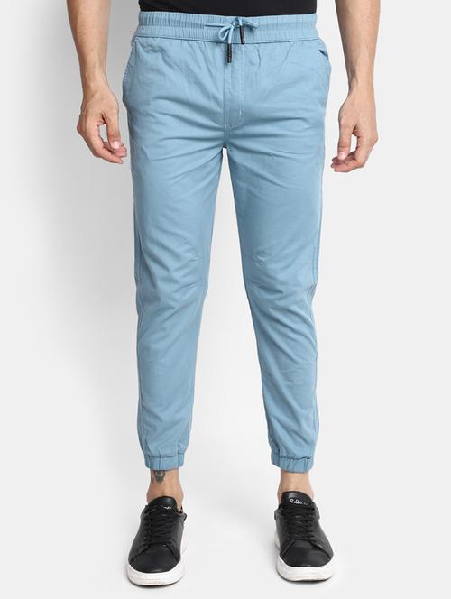 men mid rise solid jogger - 20539617 - Very Small Image - 1