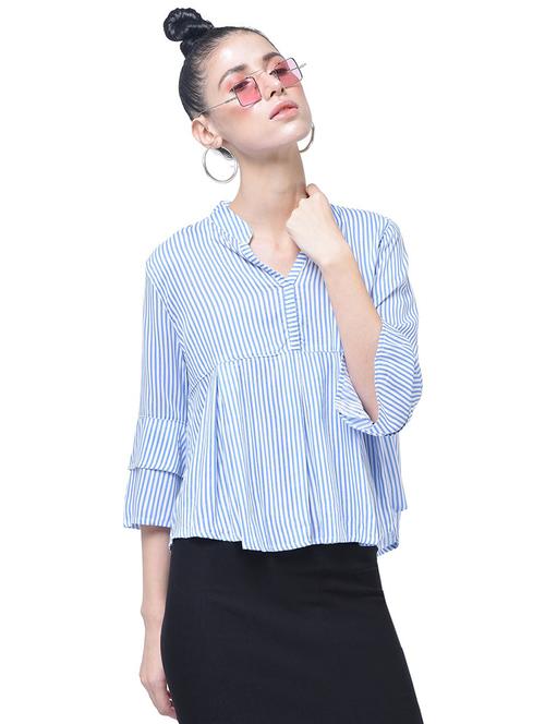 women striped flared top - 20539785 - Very Small Image - 1