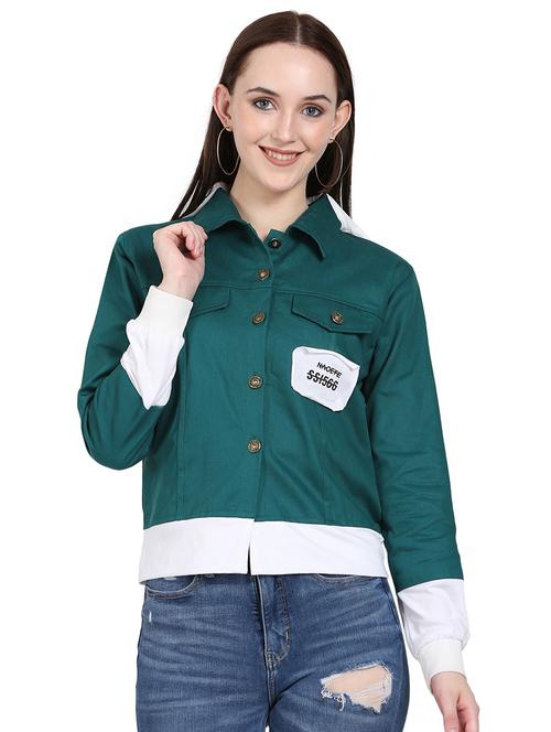 dark green denim summer jacket - 20540453 - Very Small Image - 1