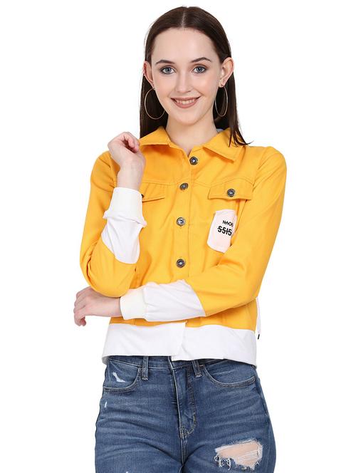 yellow denim summer jacket - 20540455 - Very Small Image - 1