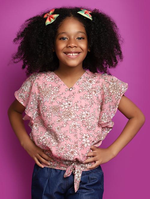 girls v-neck top - 20541048 - Very Small Image - 1