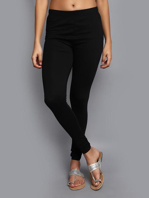 black cotton churidar leggings - 20541057 - Very Small Image - 1