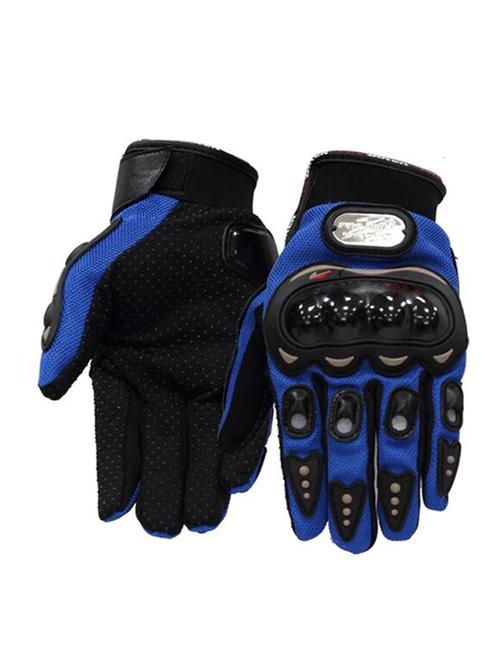 men black & blue polyester gloves - 20541761 - Very Small Image - 1