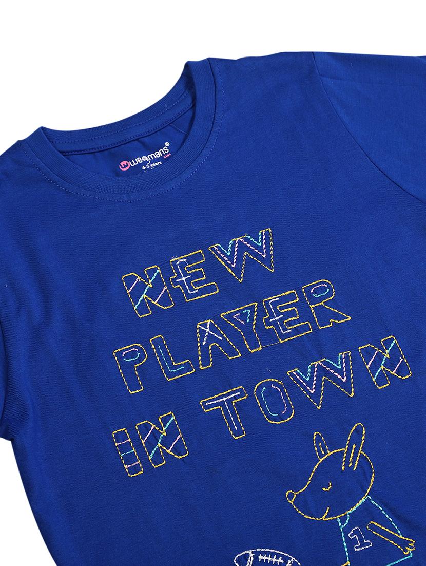 boys round neck typographic t-shirt - 20542140 - Zoom Image - 3