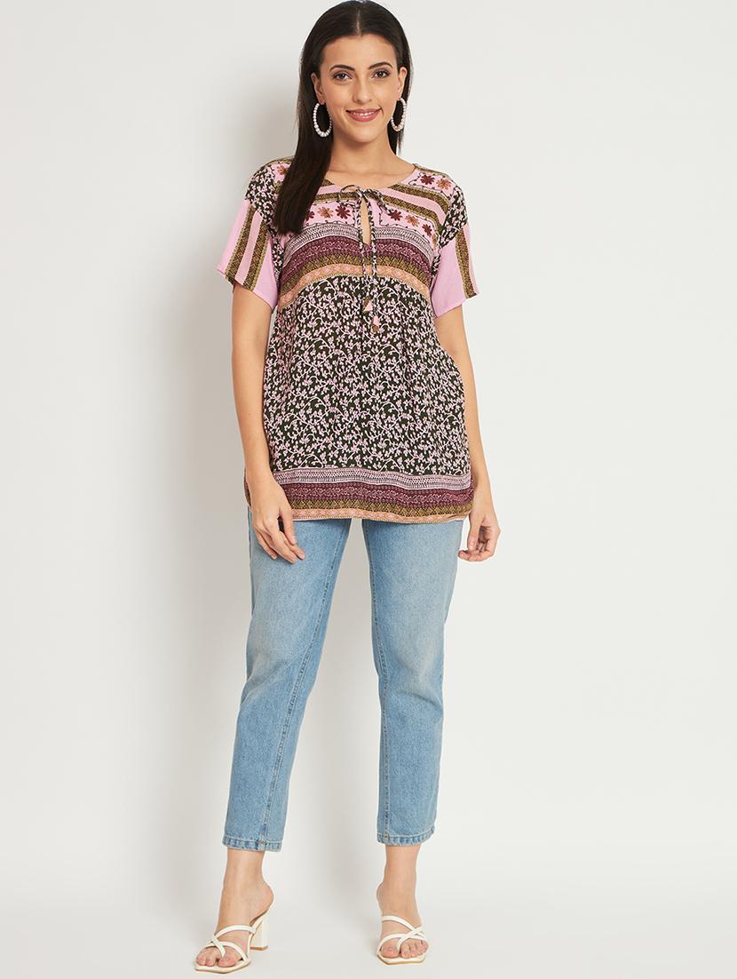 women multi coloured printed regular top - 20542236 - Zoom Image - 3