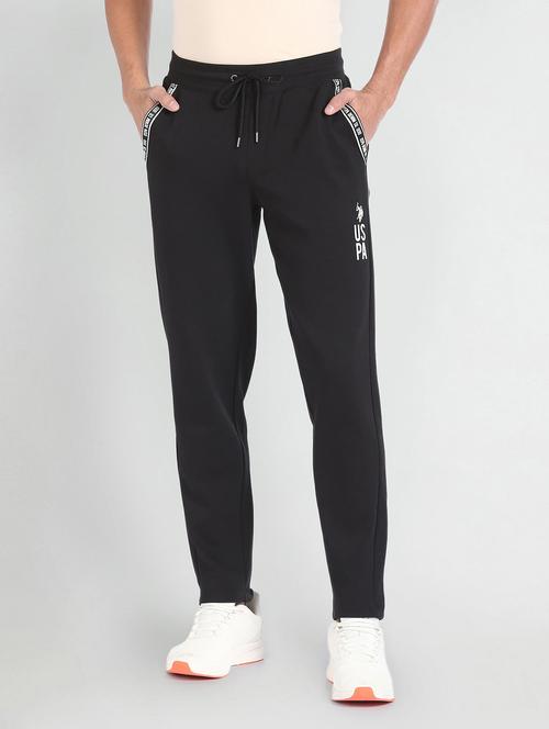 brand tape mid rise track pants - 20542897 - Very Small Image - 1
