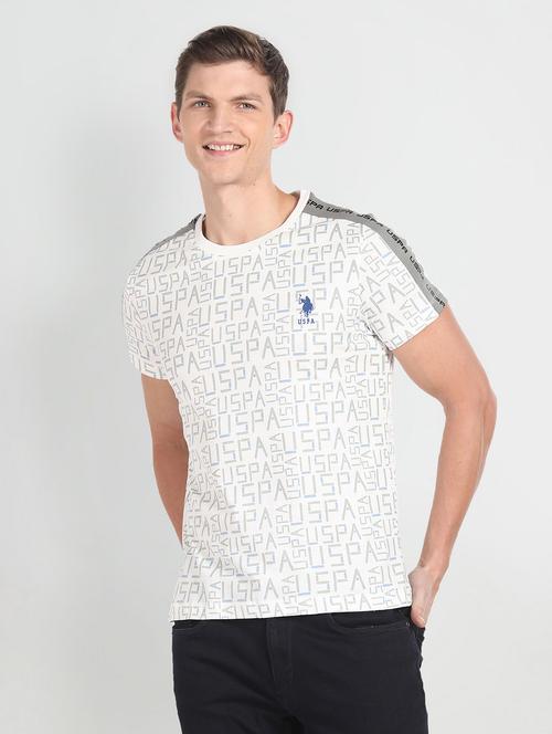white cotton all over print tshirt - 20543713 - Very Small Image - 1