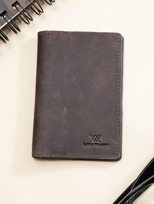 leather brown foldable card holder - 20547056 - Very Small Image - 1