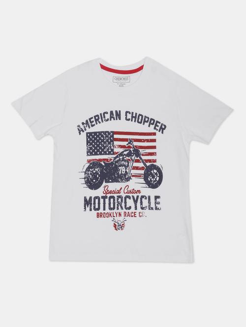 boys front print cotton t-shirt - 20548813 - Very Small Image - 1