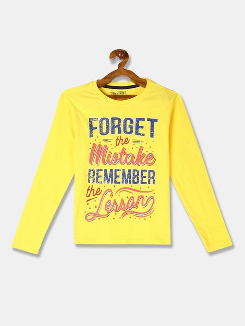 yellow cotton blend t-shirt - 20549169 - Very Small Image - 1