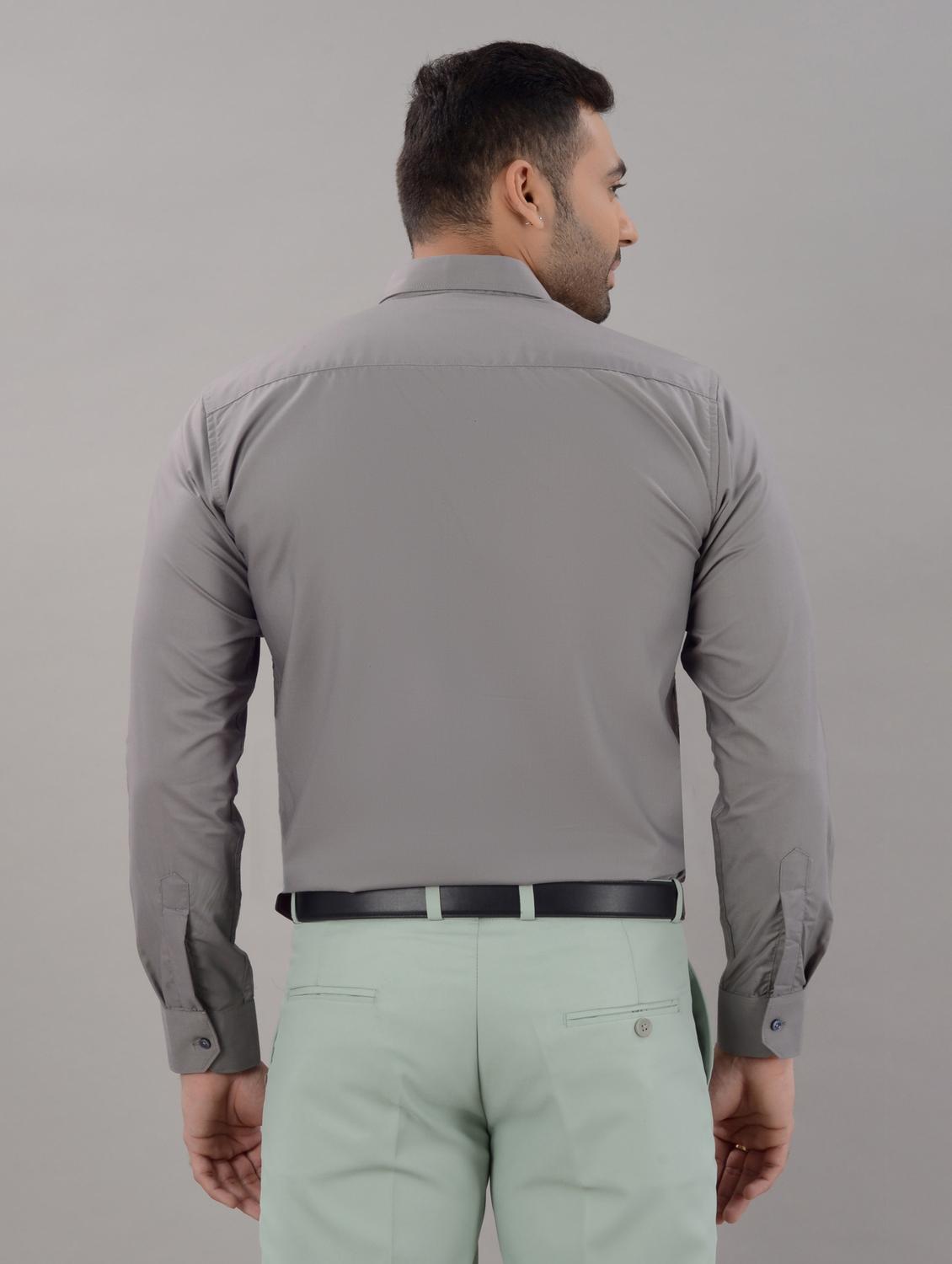 men solid long sleeve formal shirt - 20549424 - Standard Image - 2