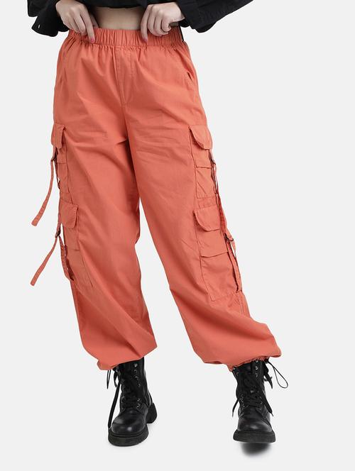 orange cotton flat front jogger - 20551651 - Very Small Image - 1