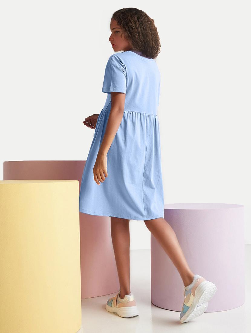 girls round neck short sleeves frock - 20554373 - Zoom Image - 2