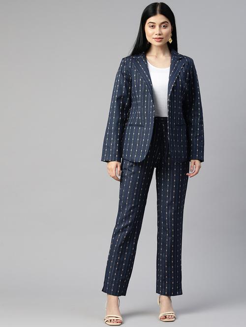 women self designed blazer and trouser co-ord set - 20557896 - Very Small Image - 1