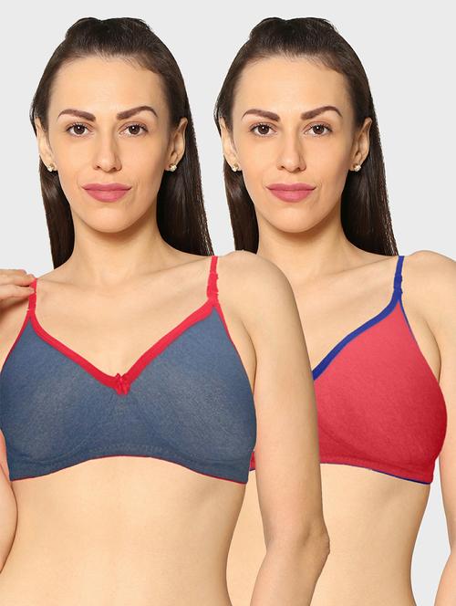 women pack of 2 solid t-shirt bra - 20560313 - Very Small Image - 1