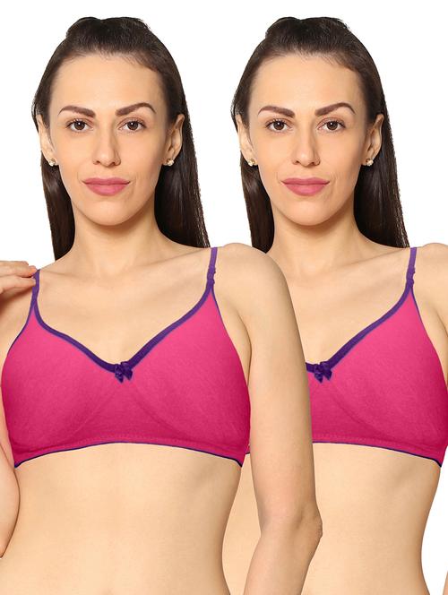 women pack of 2 solid t-shirt bra - 20560321 - Very Small Image - 1