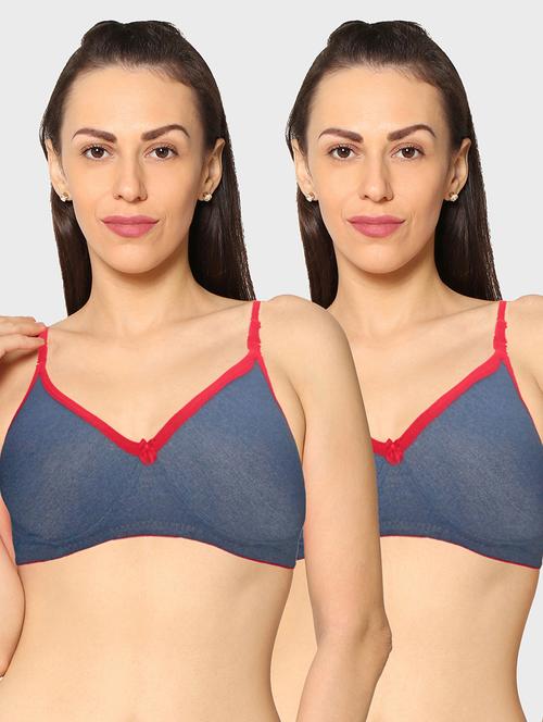 women pack of 2 solid t-shirt bra - 20560322 - Very Small Image - 1