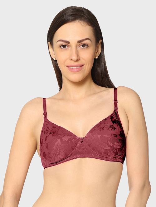 women lace work t-shirt bra - 20560464 - Very Small Image - 1