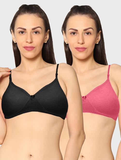 women pack of 2 solid t-shirt bra - 20560505 - Very Small Image - 1
