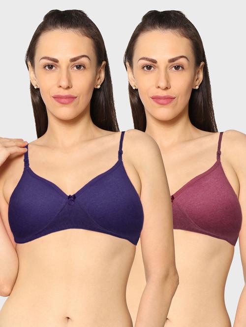 women pack of 2 solid t-shirt bra - 20560527 - Very Small Image - 1