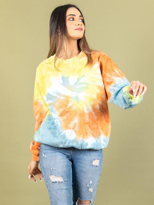 yellow cotton blend sweatshirt - 20561339 - Very Small Image - 1