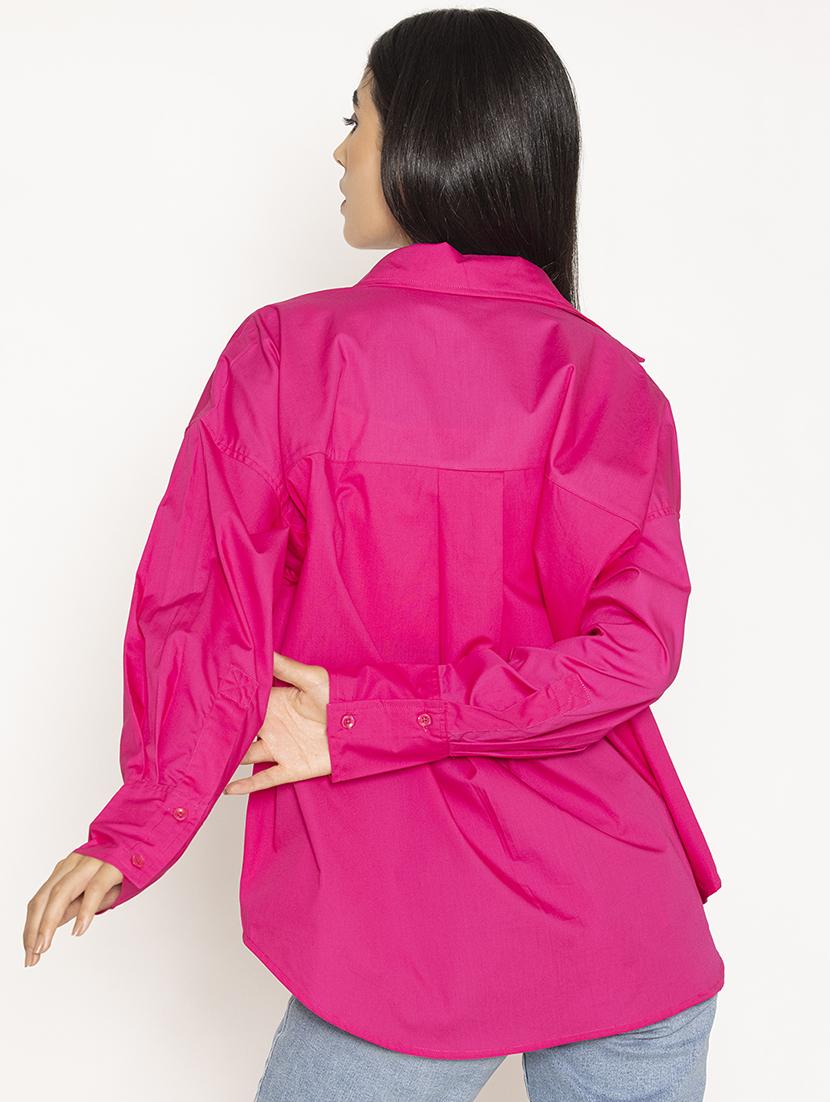 women solid oversized shirt - 20562572 - Standard Image - 2