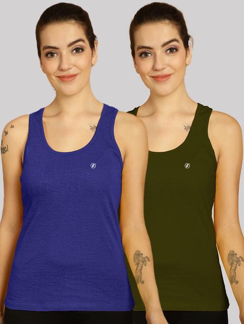 multi colored cotton tank  top - 20562705 - Very Small Image - 1