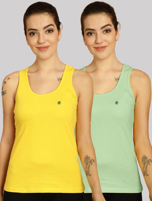 multi colored cotton tank  top - 20562715 - Very Small Image - 1