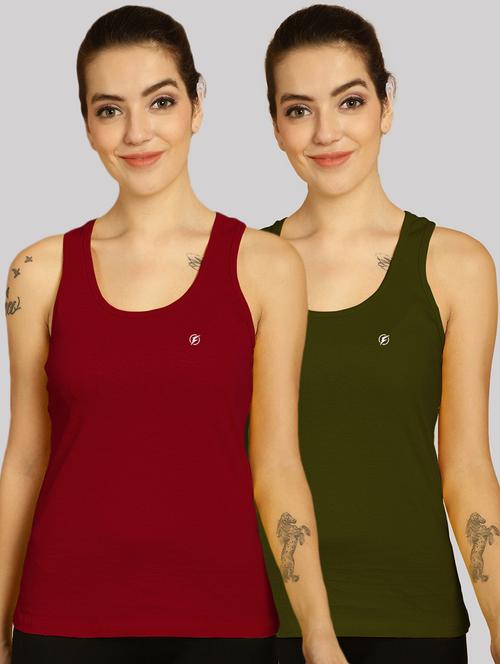 multi colored cotton tank  top - 20562735 - Very Small Image - 1