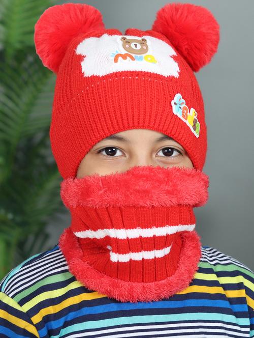 kids cap with neck muflar - 20562838 - Very Small Image - 1