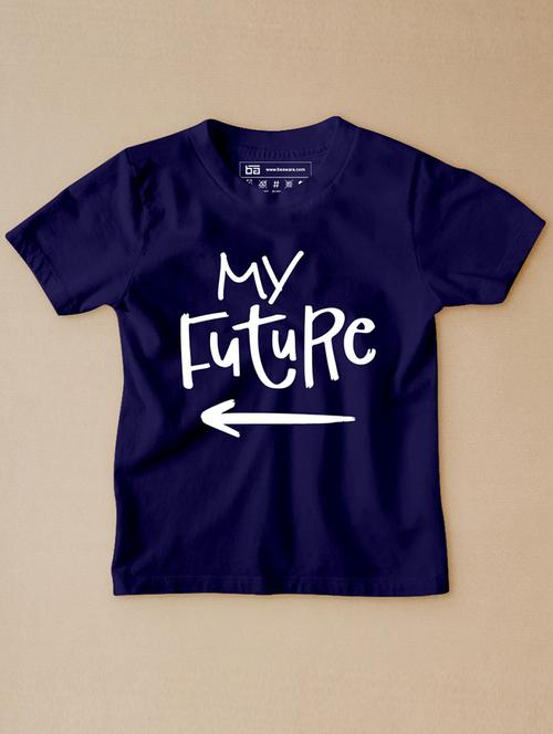boys round neck typographic print t-shirt - 20563176 - Very Small Image - 1