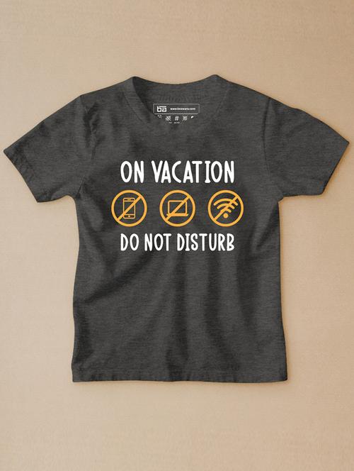 boys round neck typographic print t-shirt - 20563181 - Very Small Image - 1