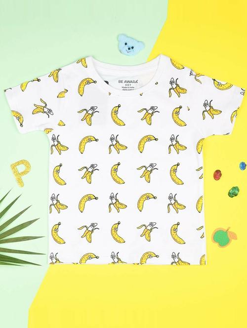 boys round neck quirky printed t-shirt - 20563187 - Very Small Image - 1