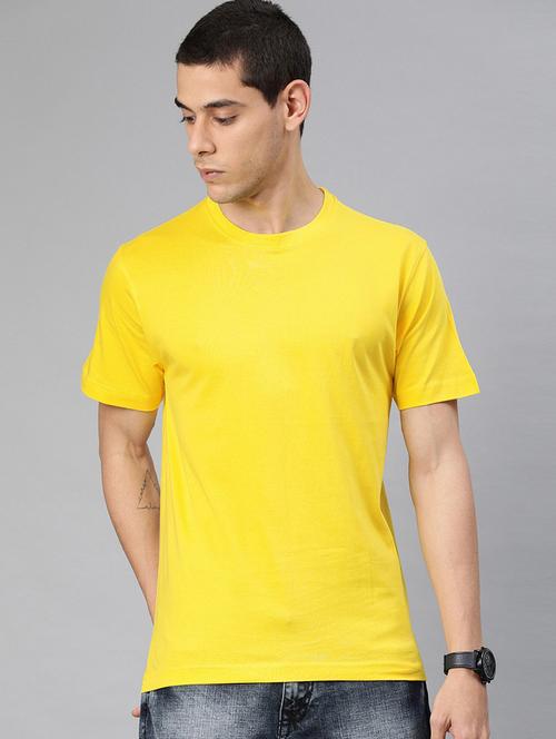men round neck solid plain t-shirt - 20563347 - Very Small Image - 1