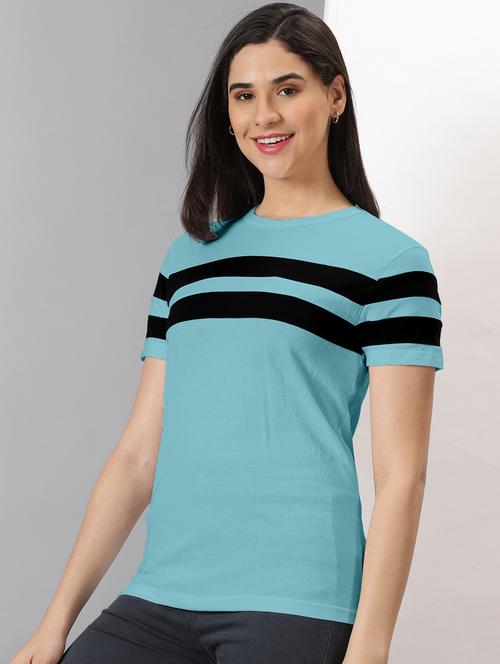 women's striped round neck t-shirt - 20563871 - Very Small Image - 1