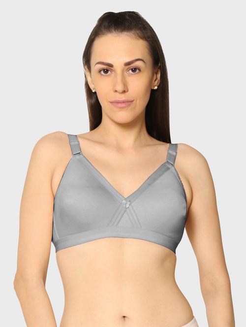 grey solid t-shirt bra - 20563917 - Very Small Image - 1