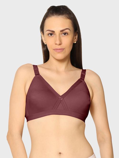 burgundy solid t-shirt bra - 20563919 - Very Small Image - 1
