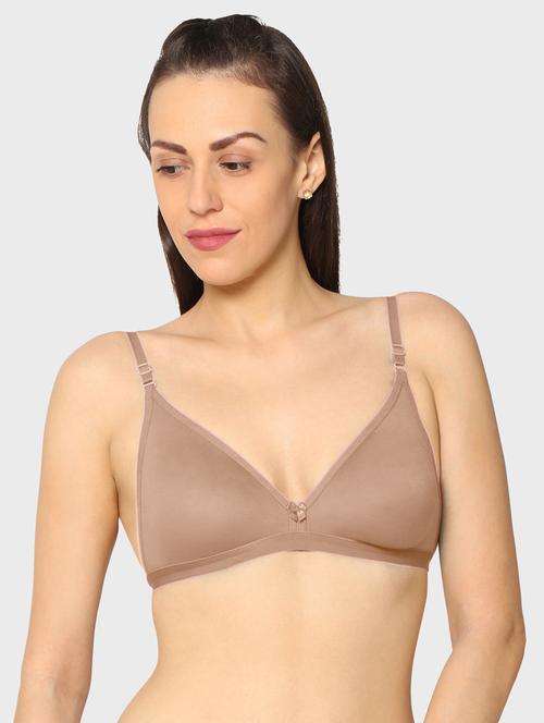 beige solid regular bra - 20564038 - Very Small Image - 1