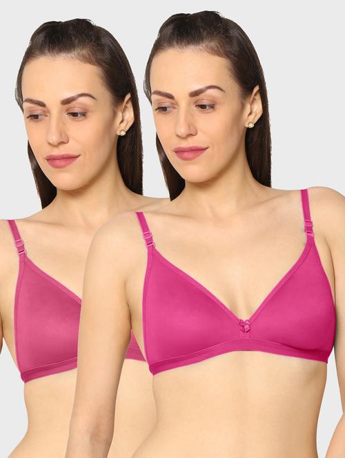 pack of 2 solid regular bra - 20564055 - Very Small Image - 1