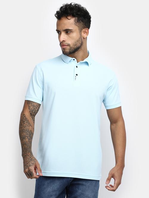 light blue cotton regular t-shirt - 20565283 - Very Small Image - 1