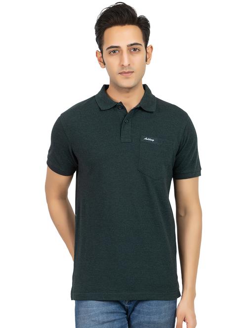 dark green cotton regular t-shirt - 20565986 - Very Small Image - 1