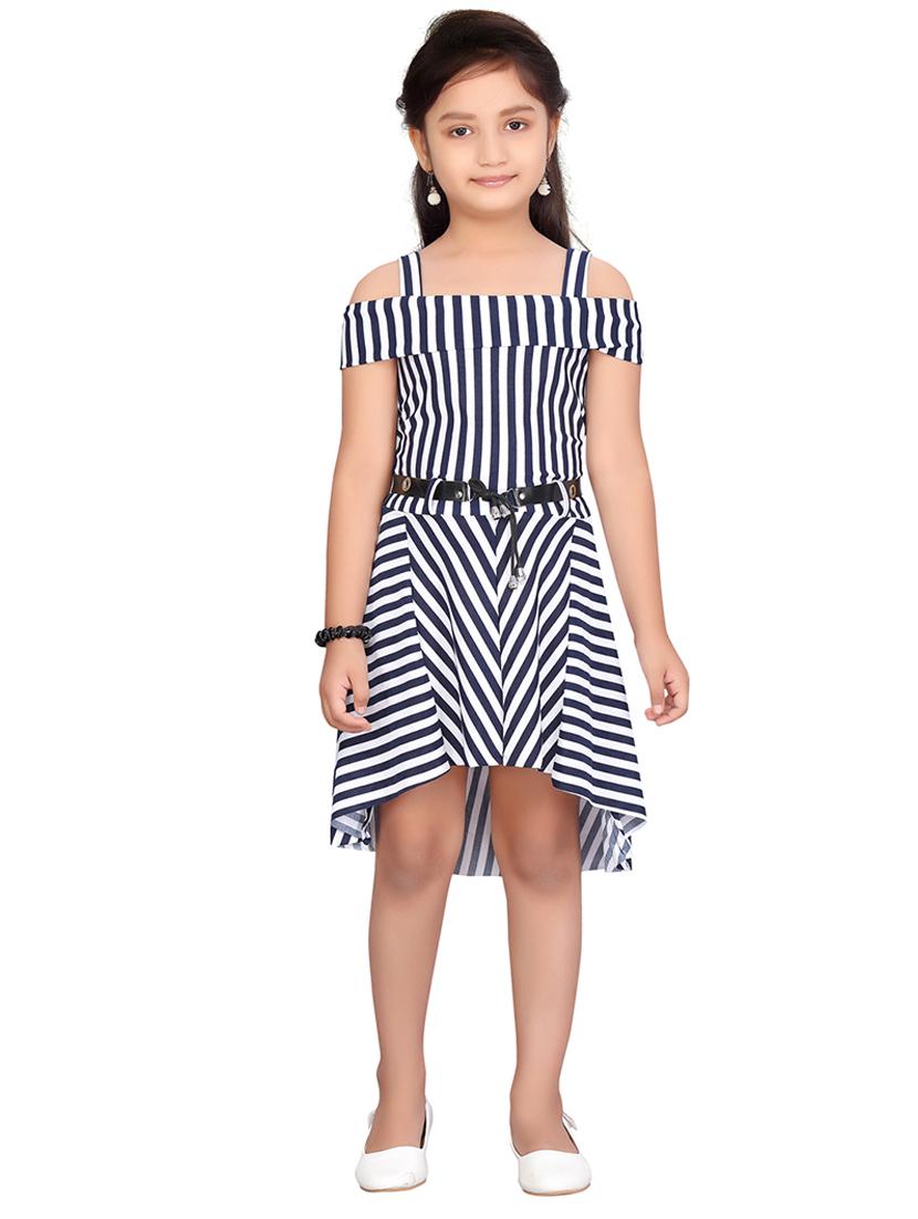 blue stripes frock - 20567665 - Zoom Image - 0
