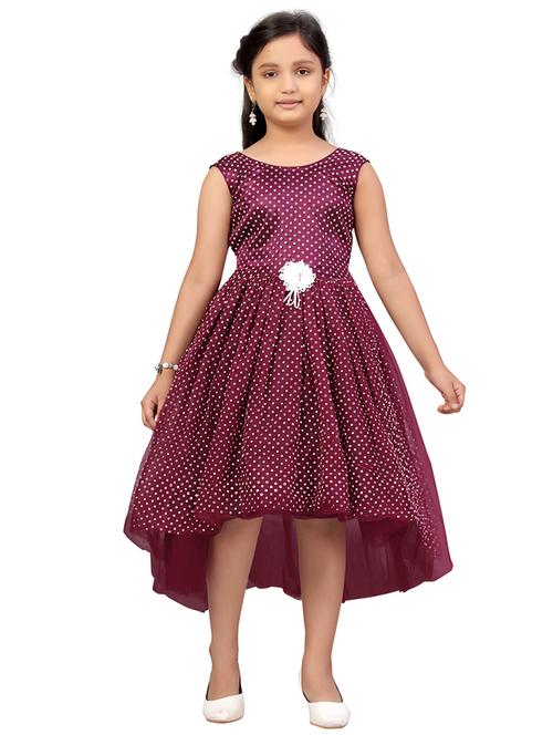 Girls Round Neck Sleeveless Frock - 20568345 - Very Small Image - 1