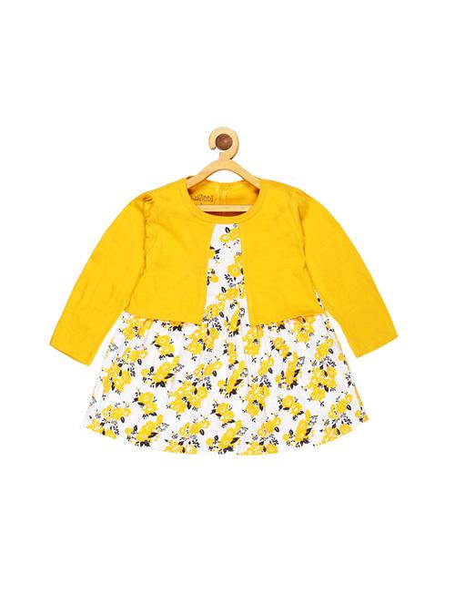 girls round neck long sleeves frock - 20569578 - Very Small Image - 1